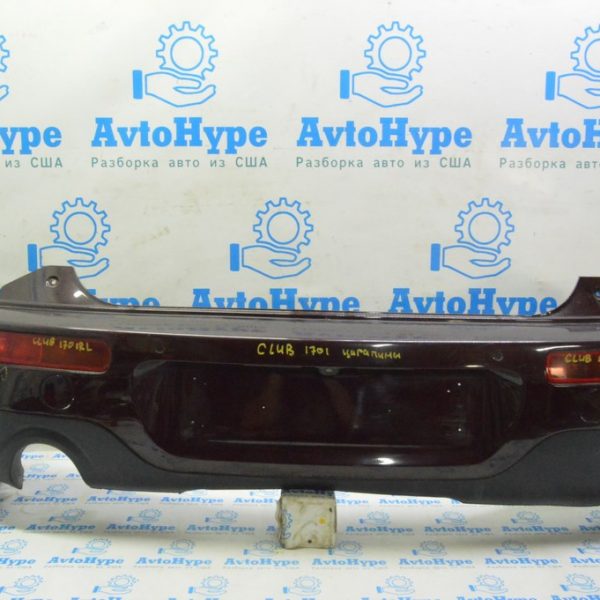 Бампер задний голый Mini Cooper Clubman 16-19 (01) бордовый C2C, царапины, пайка 51 12 7422838