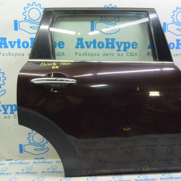 Дверь голая зад прав Mini Cooper Clubman 16-22 (01) бордовый C2C, вмятина, царапины 41 00 7343904