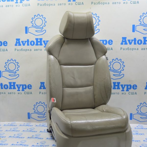 Водительское сидение Acura MDX 07-09 кожа серое, электро, подогрев, память (01) трещины 04815-STX-A40ZB