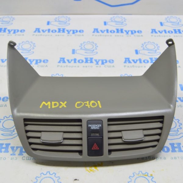 Дефлектор воздуховода торпедо центр Acura MDX 07-13 серый 77250-STX-A11ZB