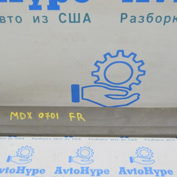 Накладка порога внутр перед прав Acura MDX 07-13 серая 84201-STX-A01ZB