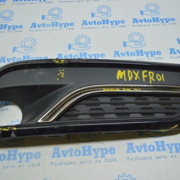 Решетка переднего бампера прав под птф Acura MDX 14-16 дорест (01) деф 71102-TZ5-A00
