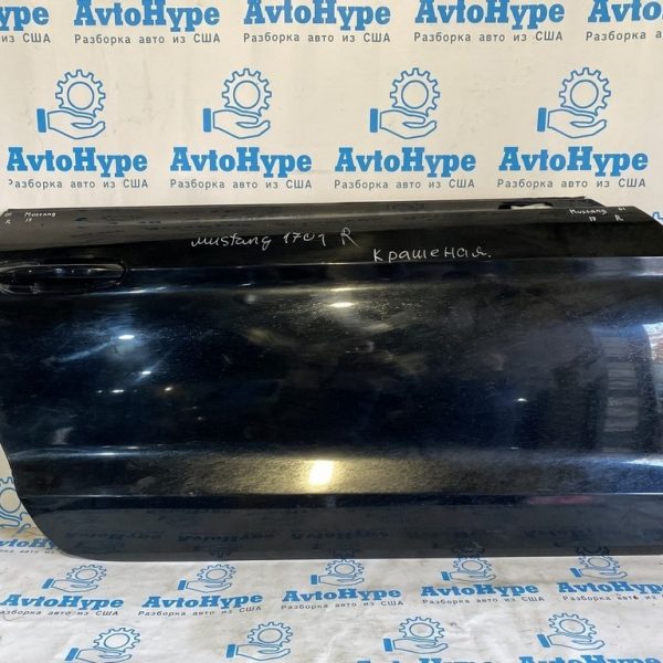 Дверь голая перед прав Ford Mustang mk6 15-черная (01) крашеная FR3Z-6320124-A