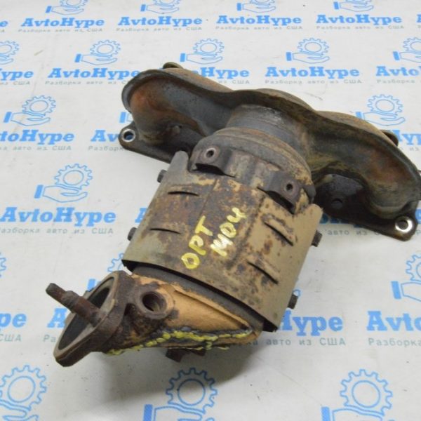 Коллектор выпускной с катализатором Kia Optima 11-15 hybrid (04) деланный 285102G160