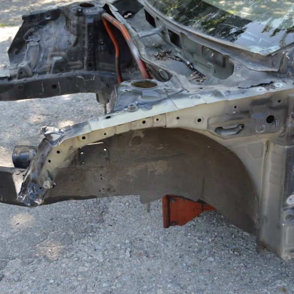 Четверть передняя левая Kia Optima 11-15 (04) черная, замят лонжерон и пистолет 645022T052