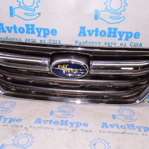 Решетка радиатора grill Subaru Outback 18-19 рест с эмблемой (02) 91121AL16B