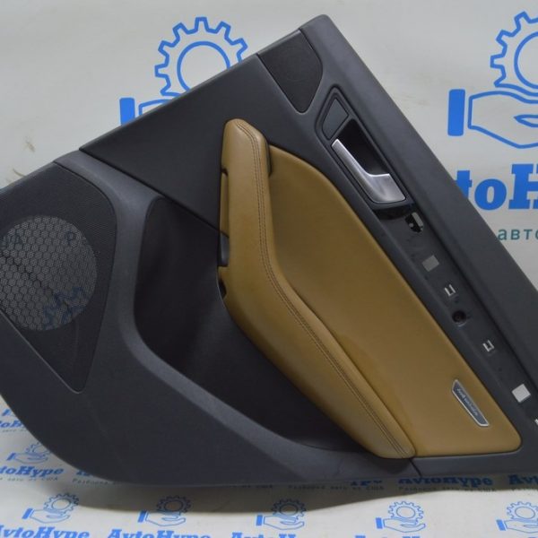 Обшивка двери карточка задняя правая Audi Q5 8R 13-17 черн с коричн, exclusive (01) 8R0-867-304-AJ-AQI