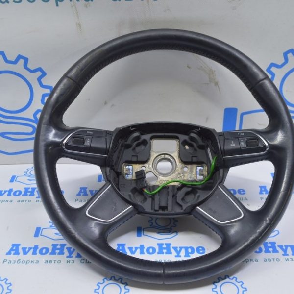 Руль голый Audi Q5 8R 13-17 кожа черный, без кнопок (01) 4L0419091APCJM