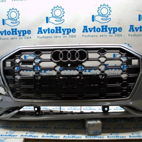 Решетка радиатора grill Audi Q5 80A 21-24 черный глянец, в сборе , S-Line деф хрома 80A853651AHRN4