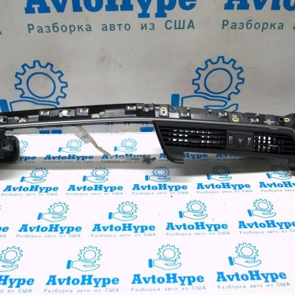 Дефлектор воздуховода центральный и правый Audi Q5 80A 21-24 черный глянец с хром 80B820902ABEAX