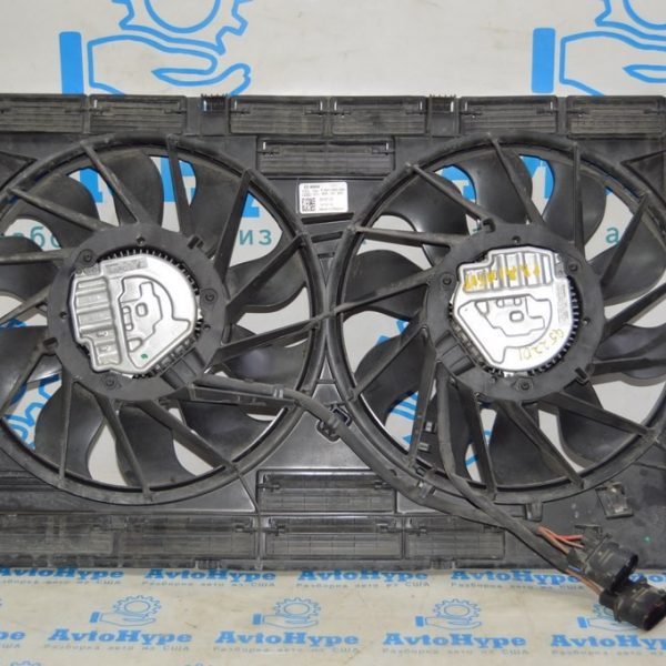 Диффузор кожух радиатора в сборе Audi Q5 80A 18-24 под два вентилятора (01) 80A959455E 80A121207A