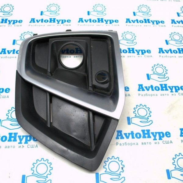 Решетка переднего бампера левая Audi Q5 80A 21-24 черный глянец с хромом, S-Line 80A807679AGCOX