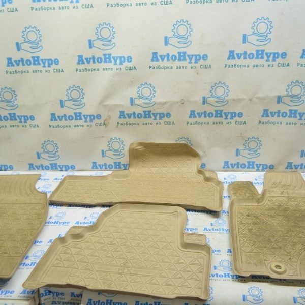 Коврики комплект Lexus RX350 10-15 (01) бежевая резина PT919-48100-20