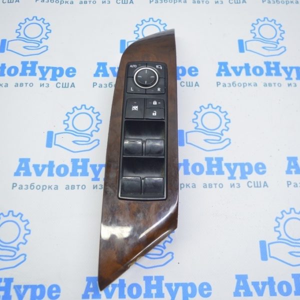 Управление стеклоподъемником передним левым Lexus RX350 RX450h 10-15 черн, с автоскладыванием 84040-0E070