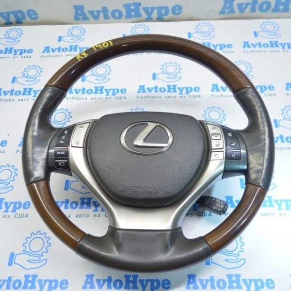 Руль в сборе Lexus RX350 RX450h 13-15 рест кож коричн с деревом 45130-30700 с подогревом (01) 45100-0E220-C1