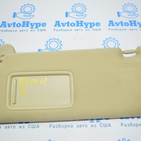 Козырек левый Lexus RX350 RX450h 10-15 бежевый, без крючка (01) идеал 74320-0E020-A0