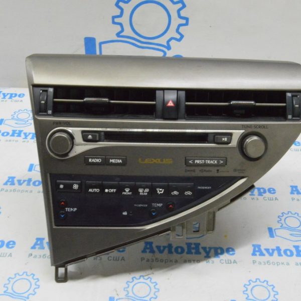 Радио, Магнитофон, Управление климатом, Панель в сборе Lexus RX350 RX450h 10-15 (03)полез хром 86804-0E062