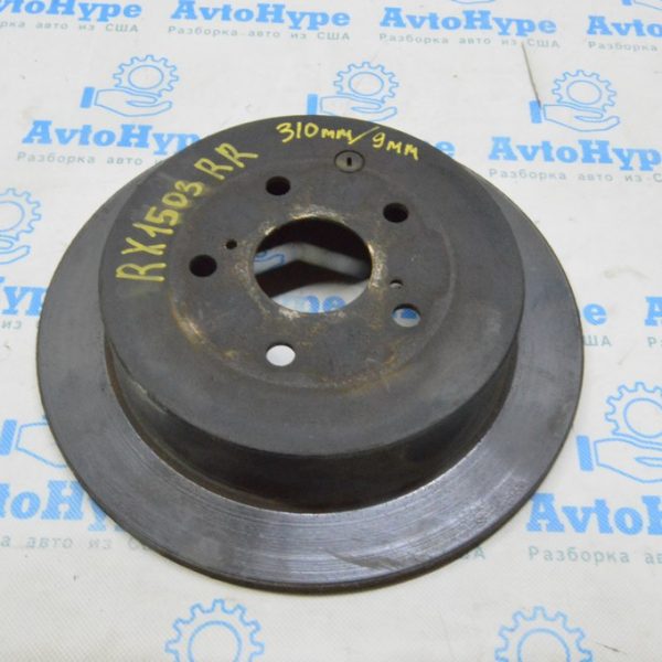 Диск тормозной задний правый Lexus RX350 RX450h 10-15 (03) 310/9мм 42431-0E020