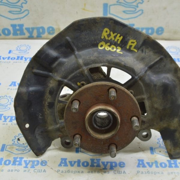 Цапфа со ступицей передняя левая Lexus RX300 RX330 RX350 RX400h 04-09 с кожухом (02) ржавая 43212-58020