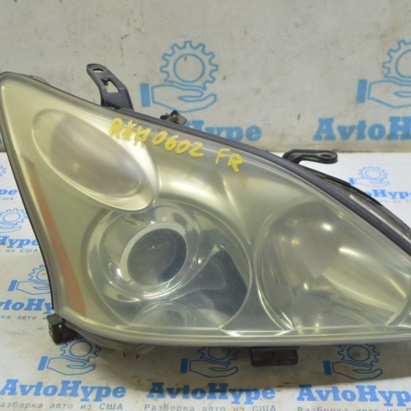 Фара перед прав в сборе Lexus RX300 RX330 RX350 RX400h 04-09 ксенон AFS,светлая,под полир (02) 81145-48260