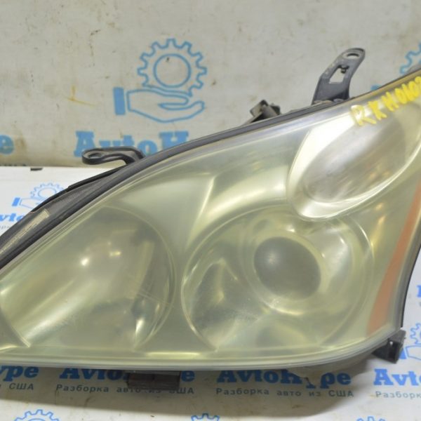 Фара перед лев в сборе Lexus RX300 RX330 RX350 RX400 04-09 ксенон AFS,светлая,под полировк(02) 81185-48260