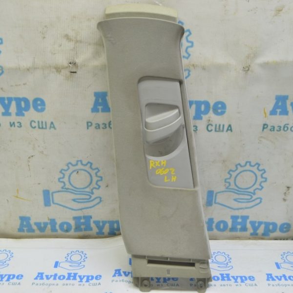 Накладка центральной стойки верхняя ремень левая Lexus RX300 RX330 RX350 RX400h 04-09 серая 62420-48052-B1