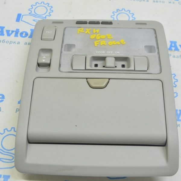 Плафон освещения передний Lexus RX300 RX330 RX350 RX400h 04-09 серый, под люк, управление 8124033030B3