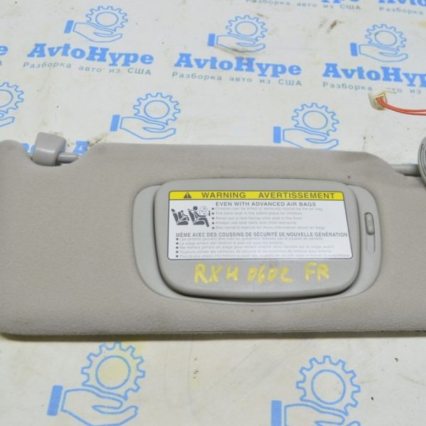 Козырек правый Lexus RX300 RX330 RX350 RX400h 04-09 серый, без крючка 74310-0E011-B0
