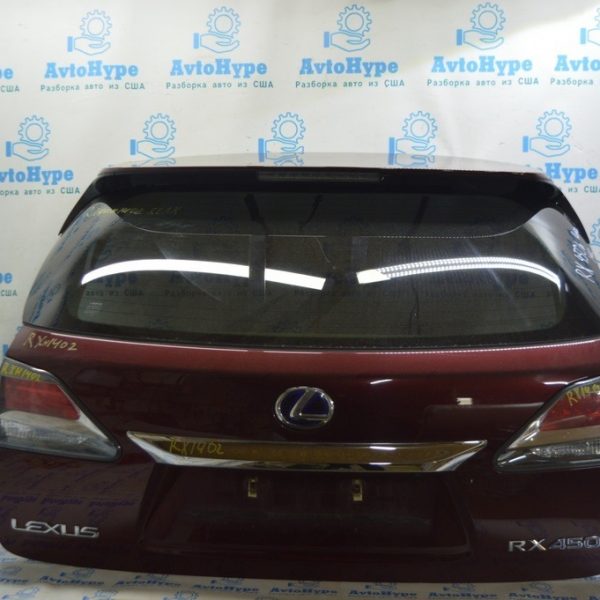 Дверь багажника голая со стеклом Lexus RX350 RX450h 10-15 бордовый цвет код 3S0 (02) 67005-0E260