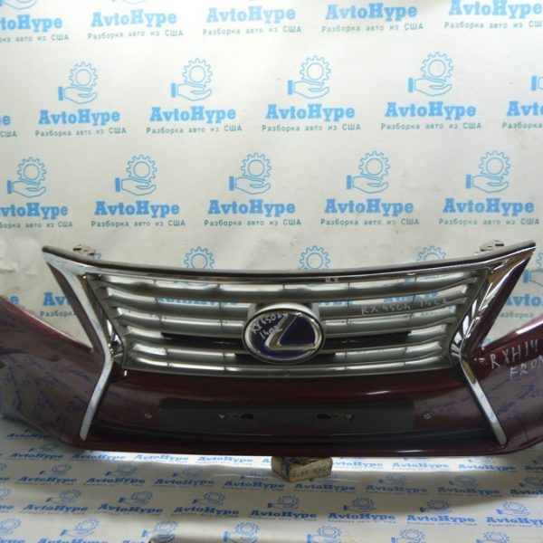 Бампер передний в сборе Lexus RX350 RX450h 13-15 рест с решеткой,значек стекл,парктр,омыв (02) 52119-4D903