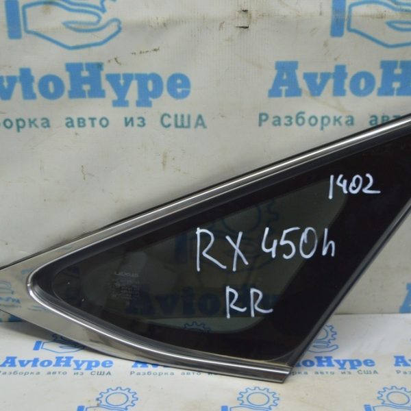 Форточка глухое стекло задняя правая Lexus RX350 RX450h 10-15 хром (02) 62710-0E020