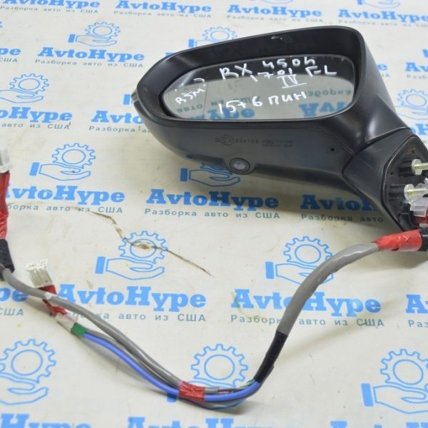 Зеркало боковое лев Lexus RX350 RX450h 16-20 15+6пин,поворотн,автозатемн,подогр,камера BSM(01) 87940-0E251-C0