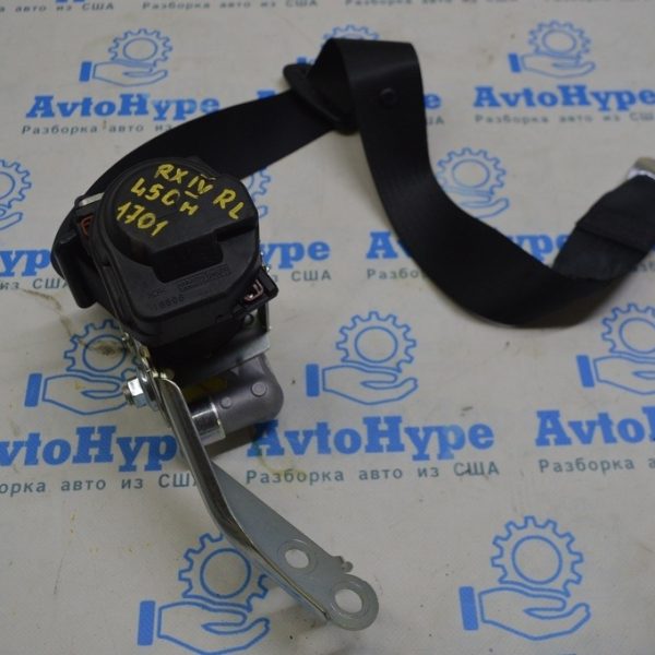 Ремень безопасности задний левый Lexus RX350 RX450h 16-22 черный 73370-0E110-C1