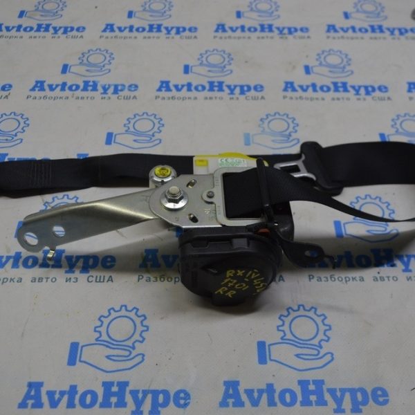 Ремень безопасности задний правый Lexus RX350 RX450h 16-22 черный 73360-0E110-C1