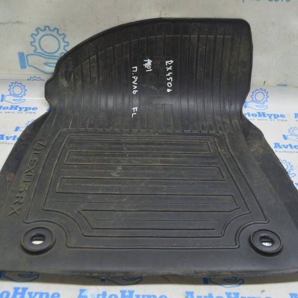 Коврик салона передний левый Lexus RX350 RX450h 16-22 резина черный, прав руль PW210-0E005-C0