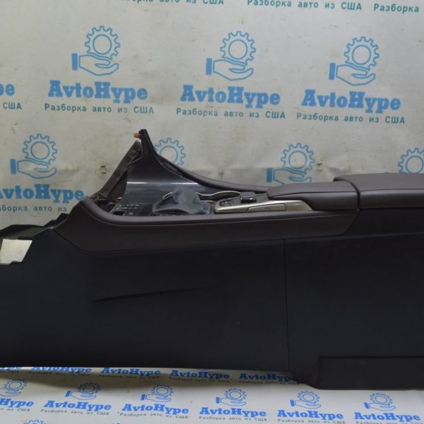 Консоль центральная подлокотник Lexus RX350 RX450h 16-19 черная с коричневым (02) надрыв 58920-0E010-E7