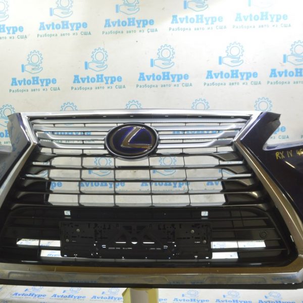 Бампер перед в сборе Lexus RX350 RX450h 16-19 парктроники, стекло значек,птф, трещины (02) 52119-0E934