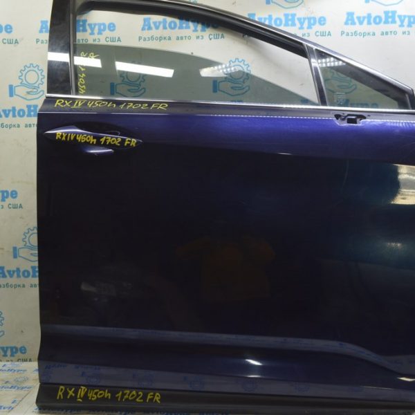 Дверь голая передняя правая Lexus RX350 RX450h 16-22 синяя (02) 67001-0E140