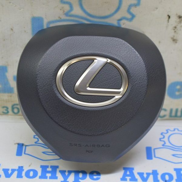 Подушка безопасности airbag в руль водительская Lexus RX350 RX450h 16-22 черная (02) 45130-48350-C0