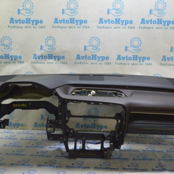 Торпедо передняя панель без AIRBAG Lexus RX450h 16-22 черная с коричневым (02) 55401-0E120-C1