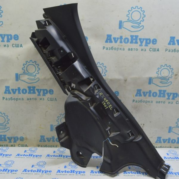 Накладка задней стойки нижняя левая Lexus RX350 16-22 черная (02) без вставки 62552-0E120-C0