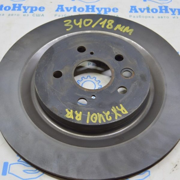 Диск тормозной зад прав Lexus RX 350/350h/500h 23- 340/18мм 42431-0E100