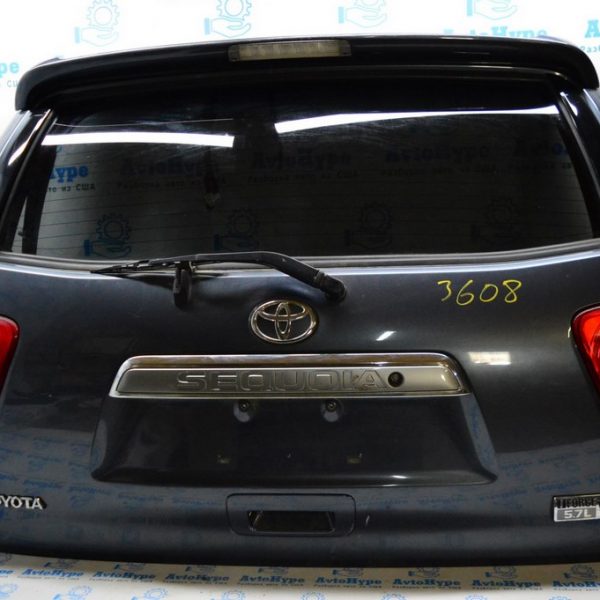 Дверь багажника голая Toyota Sequoia 2008-2022 (01) цвет графит 1F9 деф.замята справа 67005-0C101