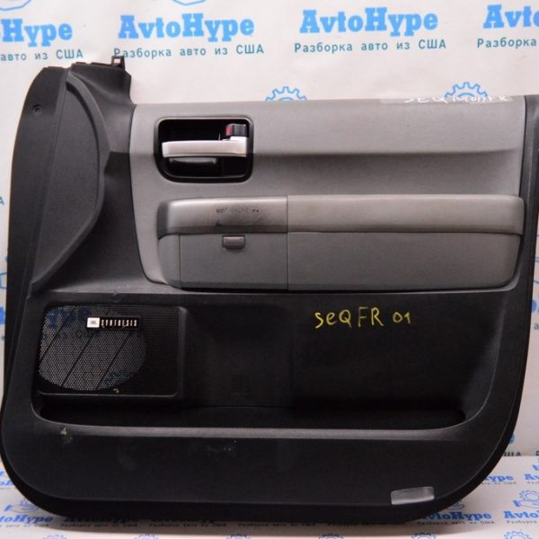 Обшивка двери (карточка) перед прав Toyota Sequoia 08-16 черн с сер накладкой (01) царапины 67610-0C430-E2