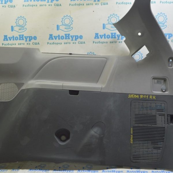 Обшивка арки правая Toyota Sienna 11-14 темно-серая, с серой вставкой, с шторкой 625100C120C2