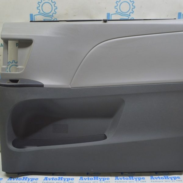 Обшивка двери карточка задняя правая Toyota Sienna 15-17 серая с шторкой (01) Реал М. 67680-08270-B0