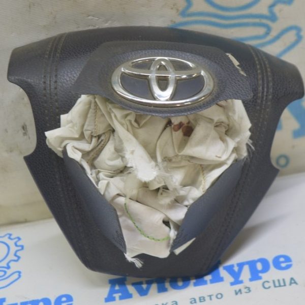 Подушка безопасности airbag в руль водительская Toyota Sienna 15-20 черн, стрельн (01) Реал М 45130-08100-C0