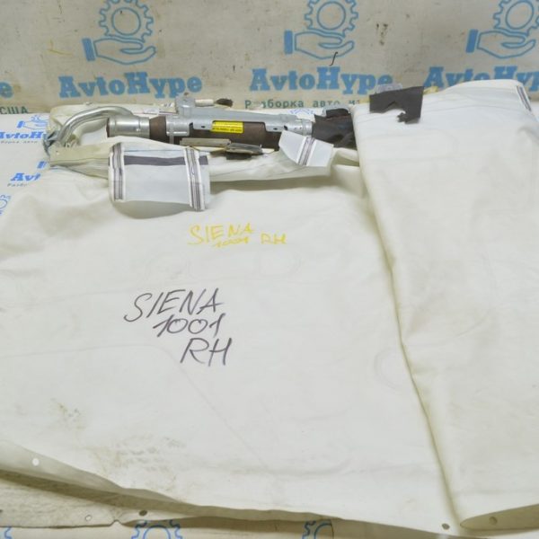 Подушка безопасности airbag боковая шторка правая Toyota Sienna 11-16 (01) Реал М стрельнувшая 6217008020