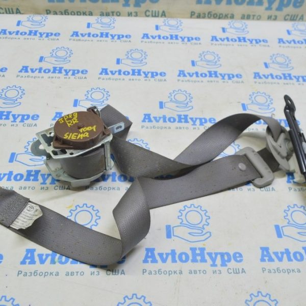 Ремень безопасности 2 ряд задний правый Toyota Sienna 15-20 серый (01) Реал М 73360-08060-B2