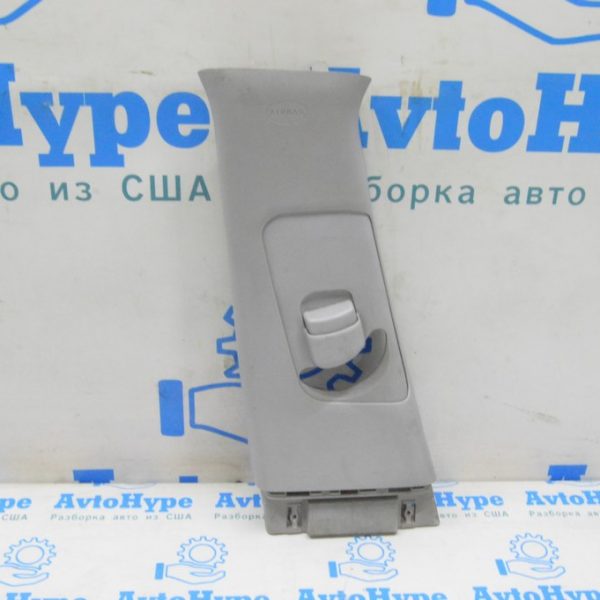 Накладка центральной стойки верхняя ремень левая Hyundai Sonata 11-15 серая 858303Q000TX